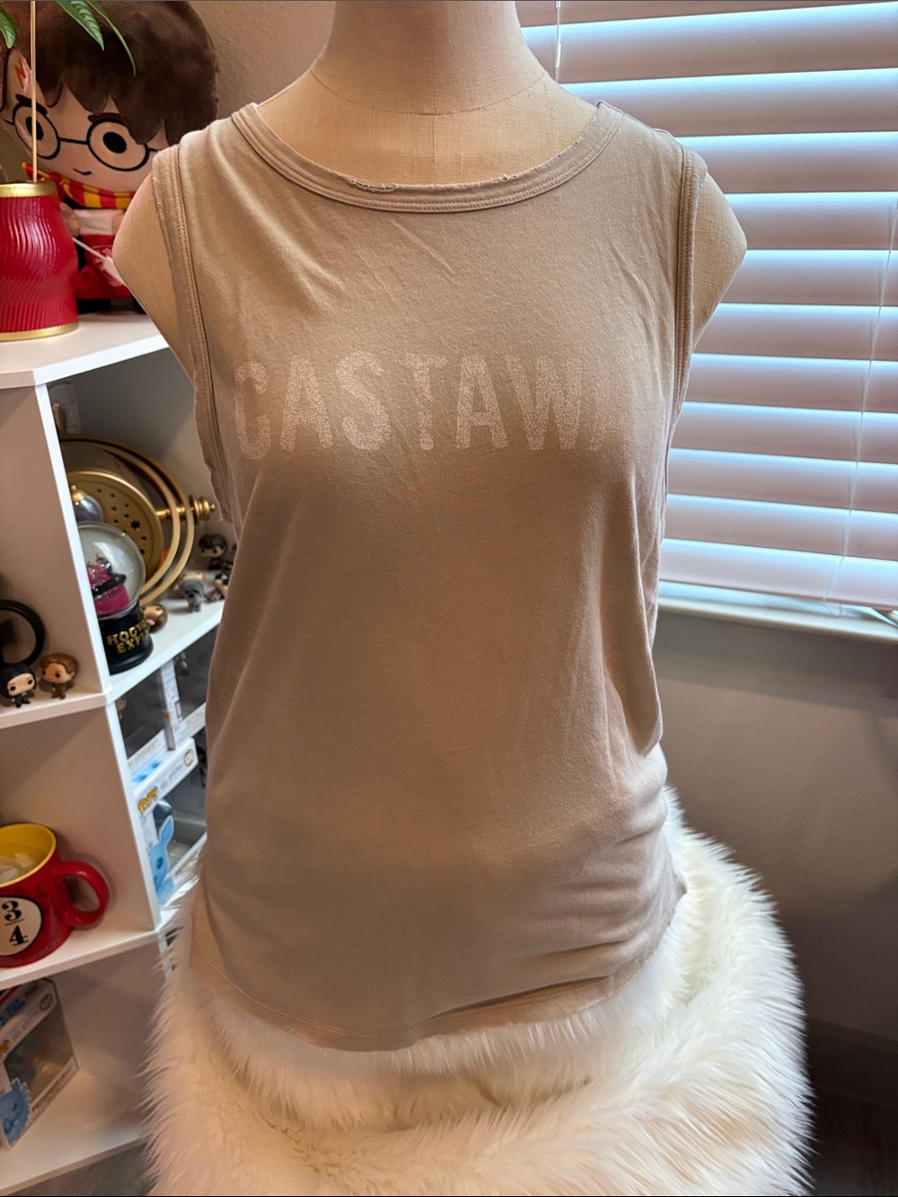 Castaway Women's Tank Top in Light Beige